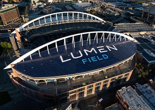 Newly-renovated, eco-conscious Lumen Field in Seattle, WA